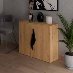 Mesa Comedor Extensible Consola Roble / Grafito 