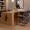 Mesa Comedor Extensible Consola Roble / Grafito 